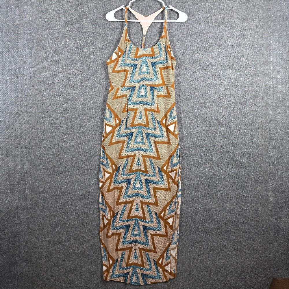 Free People Maxi Dress Womens Extra Small Chevron Racerback Boho Desert Festival